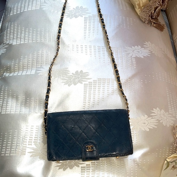 SOLD Authentic WOC Large Timeless Wild Stitch Chanel Leather Wallet Snap Closure - Picture 9 of 12